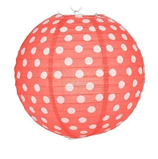 Red Polka Dot Paper Lantern | Red Party Supplies