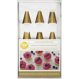 Wilton | Navy & Gold Decorating Tip Set | Baking Supplies
