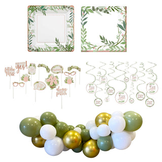 Love and Leaves Bridal Shower Essentials - 66 Pieces - SAVE 10%