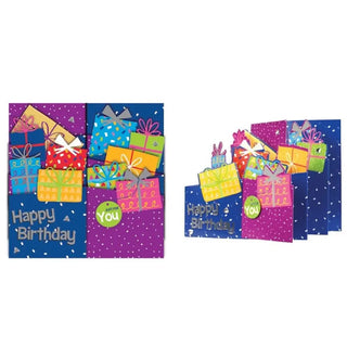 Presents Birthday Card - Paper Pop up Card