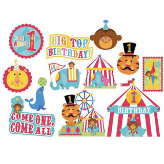 Circus 1st Birthday Cutout Decorations | Circus 1st Birthday Party Supplies