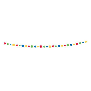 Primary Colour Dots Garland | Colourful Party Supplies NZ
