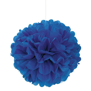 Blue Tissue Pom Pom | Blue Party Supplies NZ