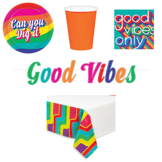 70s Good Vibes Party Essentials - 46 piece