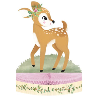 Amscan | Deer Little one honeycomb centerpiece | deer party supplies NZ