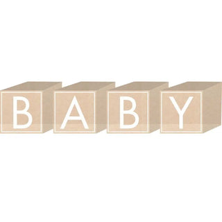 Wooden Baby Blocks Decoration | Baby Shower Supplies NZ