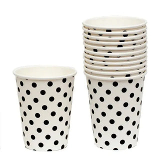 Sambellina White with Black Polka Dot Cups | Polka Dot Party Theme & Supplies