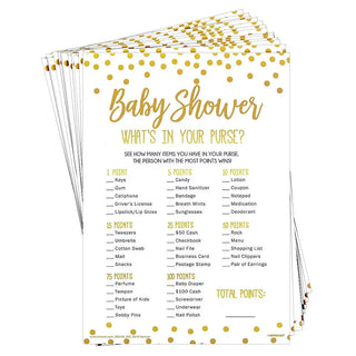 What's In Your Purse Baby Shower Game | Baby Shower Supplies