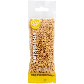 Wilton | Small Gold Confetti Sprinkles | Gold Party Supplies NZ
