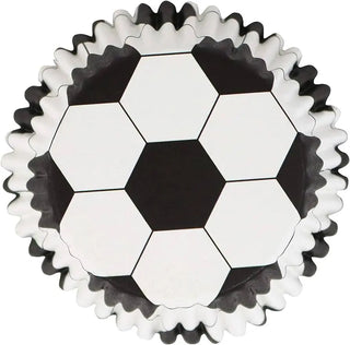 Soccer Ball Foil Baking Cups | Soccer Party Supplies NZ