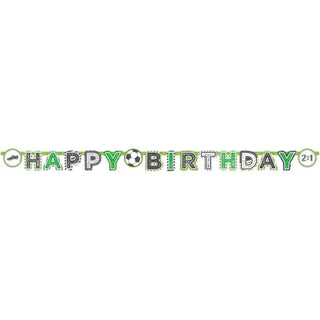 Kicker Party Soccer Happy Birthday Banner | Soccer Party Supplies NZ