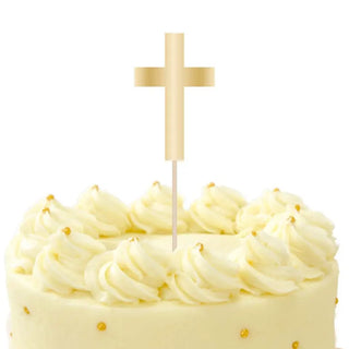 Botanical Celebration Cross Cake Topper | Christian Party Supplies NZ