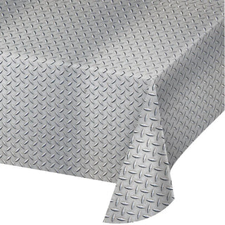 Diamond Plate Tablecover | Construction Party Supplies