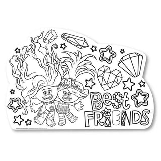 Trolls 3 Band Together Colour In Placemats | Trolls Party Supplies NZ