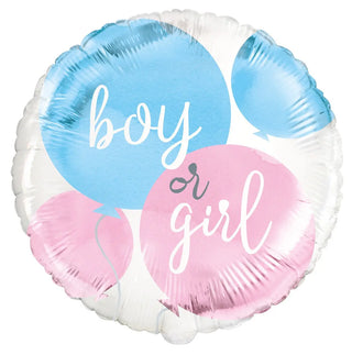Baby Reveal Boy or Girl Foil Balloon | Baby Party Theme & Supplies 