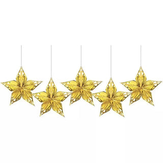 Gold Star Decorations | Hollywood Party Supplies NZ