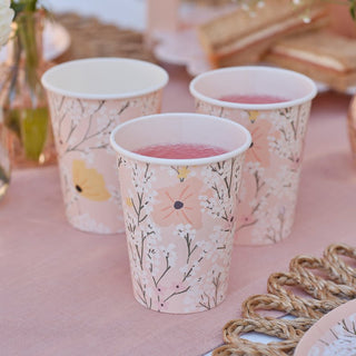 Ginger Ray Birthday Bloom Party | Floral Birthday Party | Ginger Ray Party | Ginger Ray Cups | Floral  Cups 