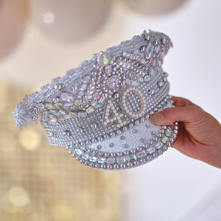 Ginger Ray Birthday Party | Ginger Ray Party Hat | Rhinestone Milestone Hat | 40th Party Accessories 