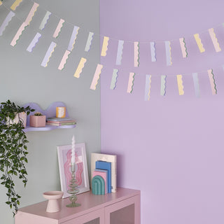 Ginger Ray Pastel Wave Party | Ginger Ray Pastel Party | Ginger Ray Paper Garland | Pastel Paper Garland 