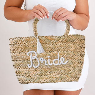 Ginger Ray Hen Party | Ginger Ray Bridal Shower | Ginger Ray Woven Ratten Bag | Bride Bag | Woven Bride Bag | Bride Gift