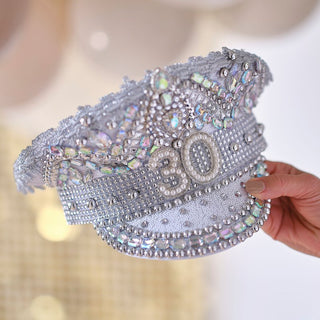 Ginger Ray Birthday Party | Ginger Ray Party Hat | Rhinestone Milestone Hat | 30th Party Accessories