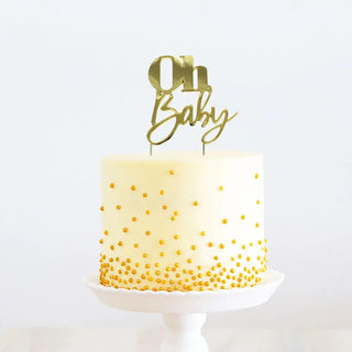 Oh Baby Gold Cake Topper | Baby Shower Party Theme & Supplies |