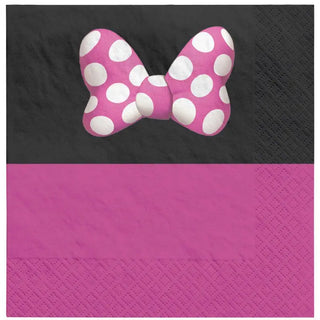 Minnie Mouse Forever Pink & Black Napkins - Lunch