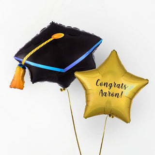 Graduation Personalised Foil Duo by Pop Balloons