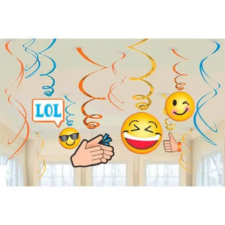 Emoji LOL Hanging Swirl Decorations CLEARANCE