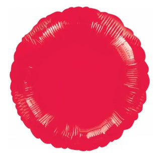 Metallic Red Round Foil Balloon | Fireman Party Theme & Supplies | Anagram 