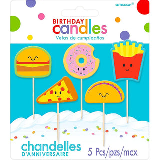 Fast Food Birthday Candles | Junk Food Themed Cake Decorations