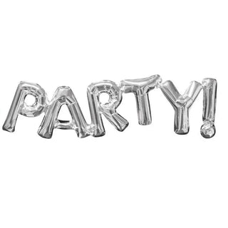 Silver Party Balloon Banner | Silver Party Decorations