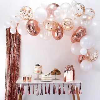 Ginger Ray | Rose Gold Balloon Arch Kit | Rose Gold Party Supplies NZ