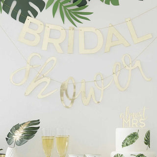 Ginger Ray | Gold Bridal Shower Banner | Hen Party Supplies NZ