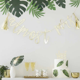 Ginger Ray | Gold Almost Mrs Hen Party Banner | Hen Party Supplies NZ