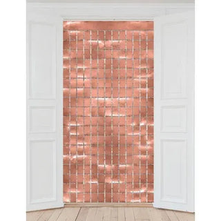 Rose Gold Shimmer Backdrop Curtain | Rose Gold Party Supplies NZ