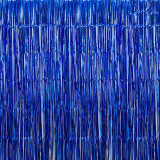 Blue Foil Backdrop Curtain | Blue Party Supplies NZ