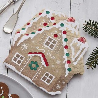 Ginger Ray | Gingerbread House Christmas Napkins | Christmas Tableware NZ