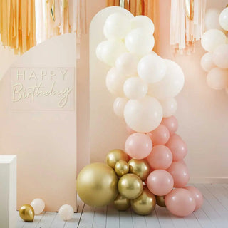 Ginger Ray | Peach & Gold Balloon Arch Kit | Peach Party Supplies NZ