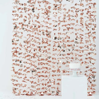 Ginger Ray | Rose Gold Flower Curtain Backdrop | Rose Gold Party Supplies NZ