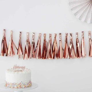 Ginger Ray | Rose Gold Tassel Garland | Rose Gold Party Supplies NZ