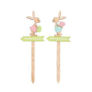 Happy Easter Sign | Vintage Style Easter Bunny Sign | Easter Hunt Decorations | Easter Yard Stake Decorations