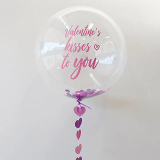 Personalised Valentines Kisses To You Bubble Balloon