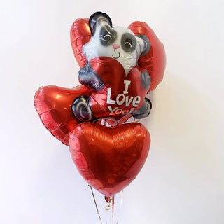 Panda Valentines Balloon Bouquet | Valentines Balloons Wellington