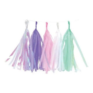 Pastel Iridescent Tassel Garland | Iridescent Party Supplies NZ