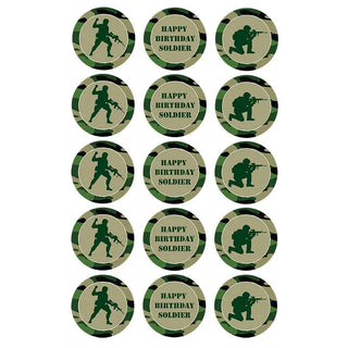 Army Edible Cupcake Images | Army Party Supplies