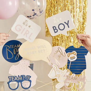 Ginger Ray | Gender Reveal Photo Props | Gender Reveal Party Supplies