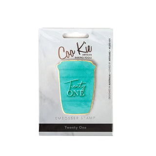 Coo Kie | Twenty One Embosser Stamp | 21st Birthday Baking Supplies