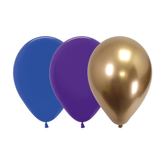 Blue, Purple & Gold Balloons | Aladdin Party Supplies NZ