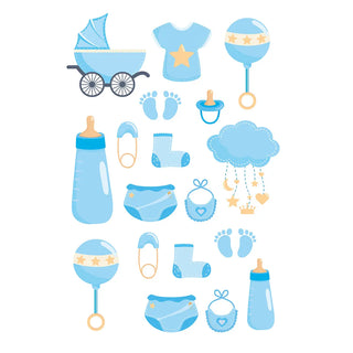 Boy Baby Shower Edible Icons | Baby Shower Cake Decorations